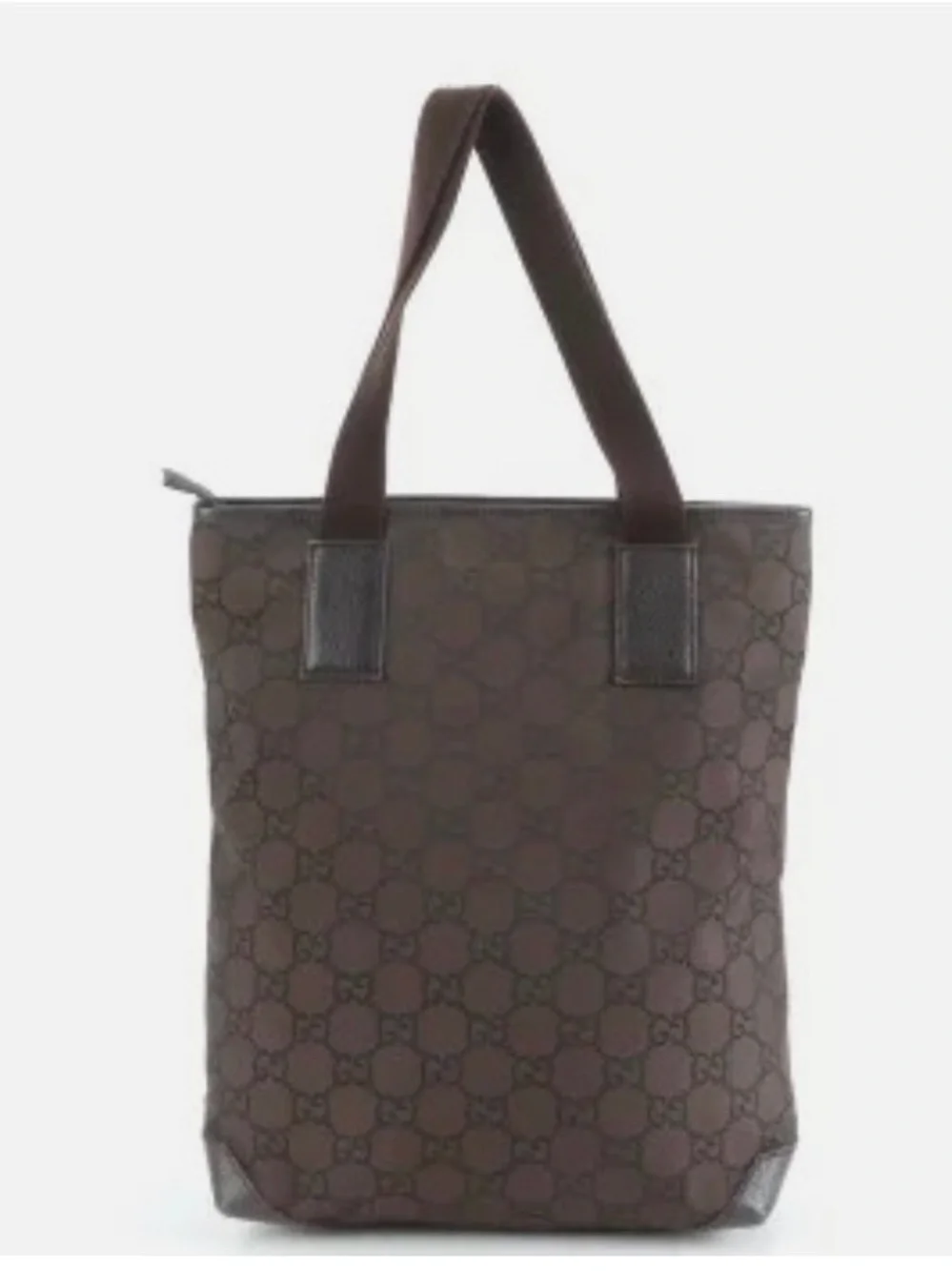 Gucci Brown Monogram Canvas Messenger Tote